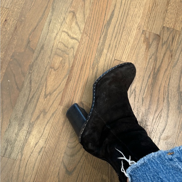 Suede black rag and bone heeled boot - Picture 2 of 3